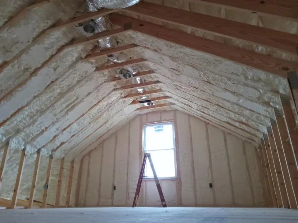 Spray foam roofing application for Crawl Space Insulation project in Earl